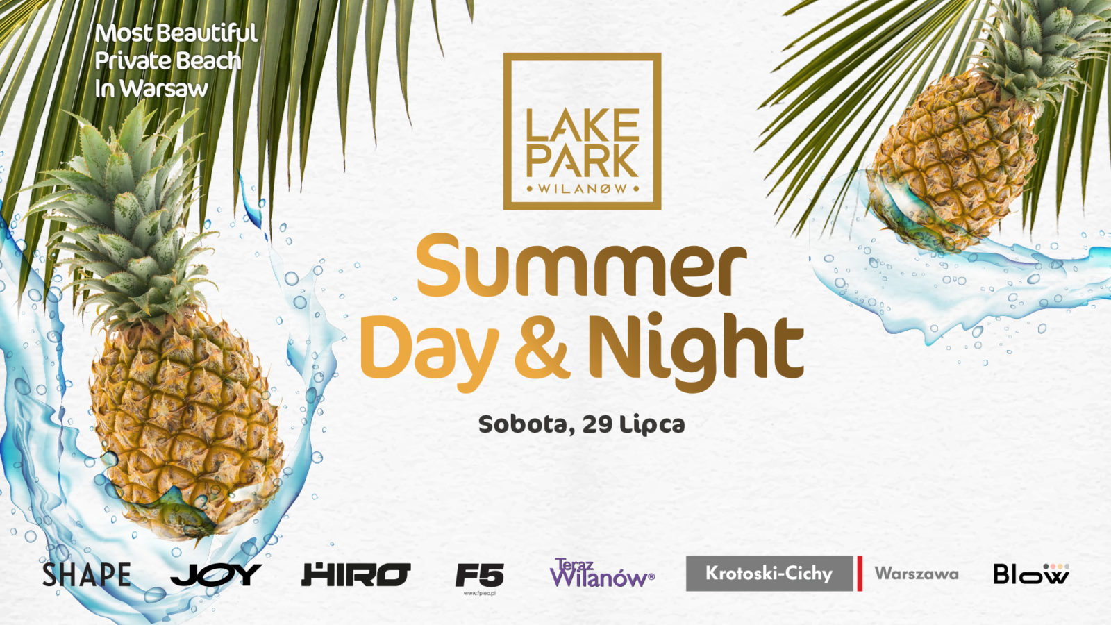 Grafika promująca Summer day&night x LAKE PARK Wilanów