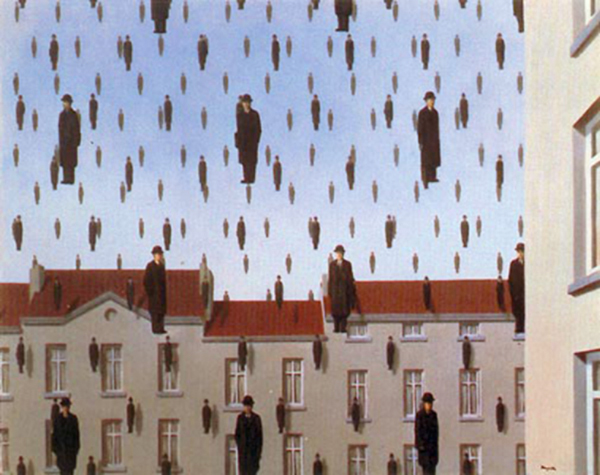 "Golconda", Rene Magritte
