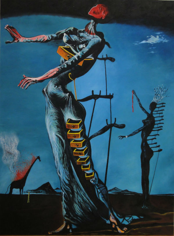 "Płonąca żyrafa", Salvadore Dali