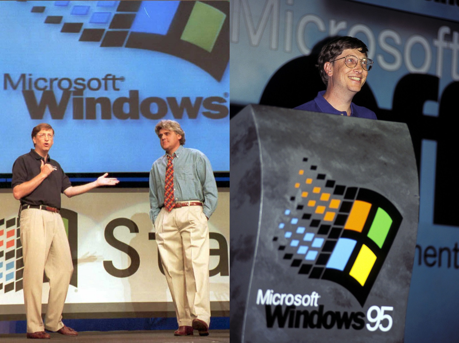 Microsoft Chairman William H. Gates, (L)