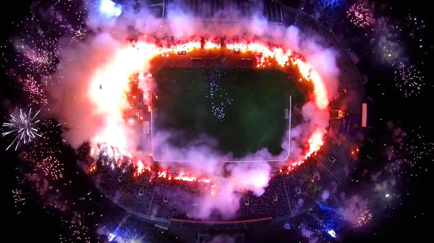 Stadion podczas meczu dron najlepsze zdjęcia z dronów Magazyn HIRO