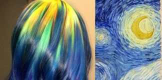 Włosy ufarbowane na kolorystykę znanego obrazu