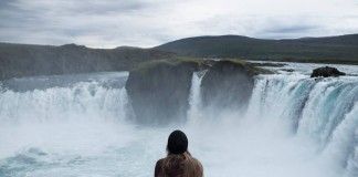 krajobraz islandzki wodospad
