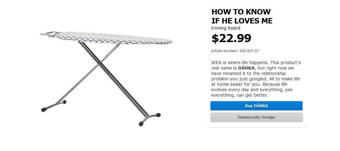 Deska do prasowania z Ikei