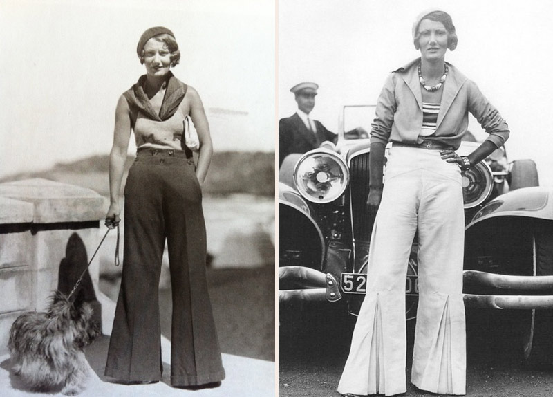 dwie kobiety w szerokich spodniach