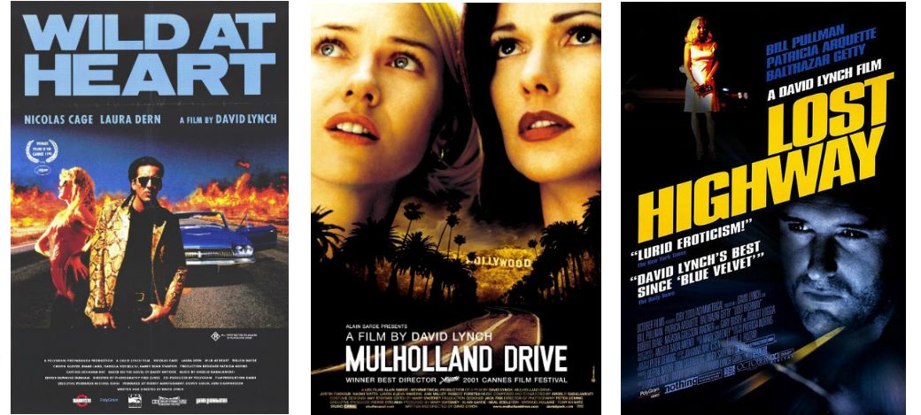 Trzy plakaty z filmów Davida Lyncha