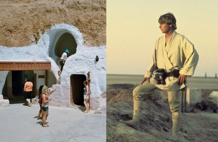 Luke Skywalker i wioska, gdzie kręcone były sceny Star Wars
