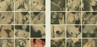 Dużo obrazków przedstawiających kobiece piersi, zasłonięte cenzurą