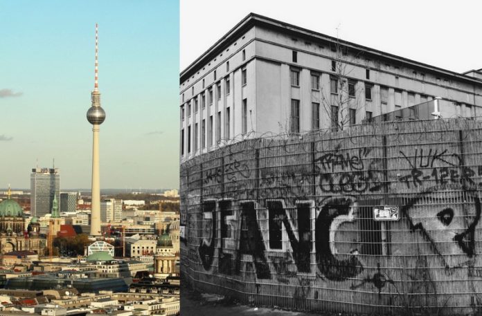 Dwa zdjęcia przedstawiające Berlin