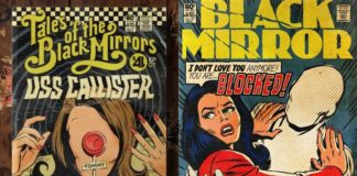 Dwie okładki komiksu Black Mirror