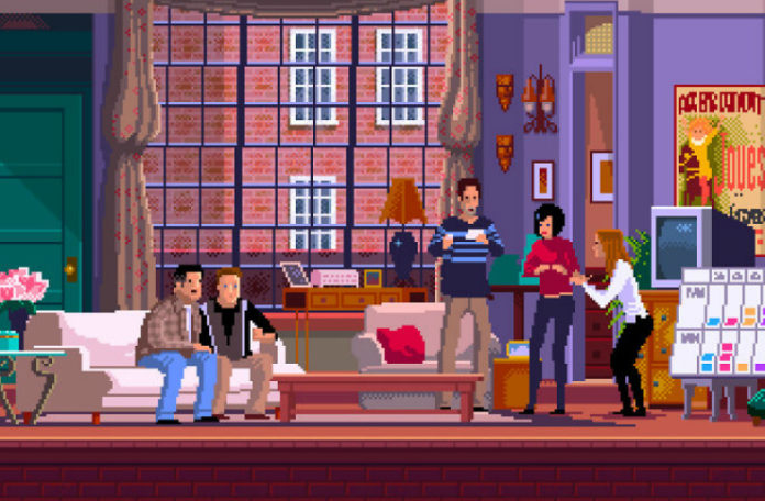 Pikselowa scena z serialu Przyjaciele