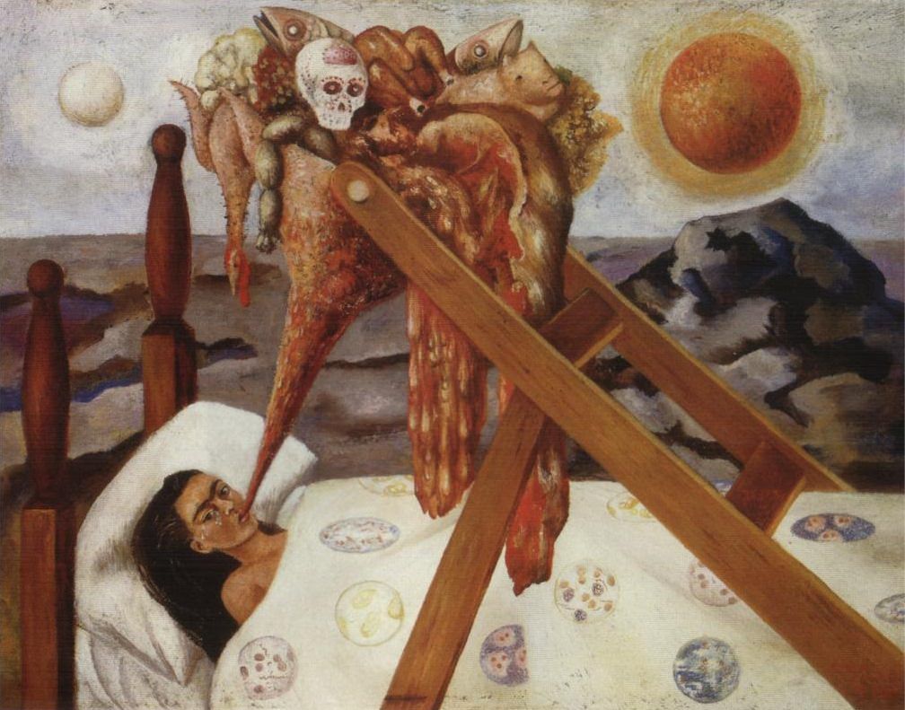 Obraz przedstawiający kobietę lężącą na łóżku