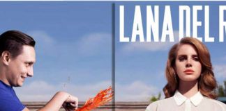Okładka płyty Lany Del Rey i doklejony mężczyzna