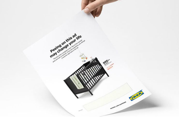 Kartka z reklamą IKEA