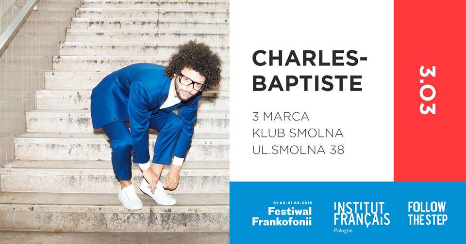 Plakat promuący koncert Charles Baptiste