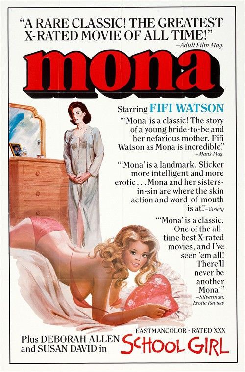 Plakat promujący film porno "Mona"