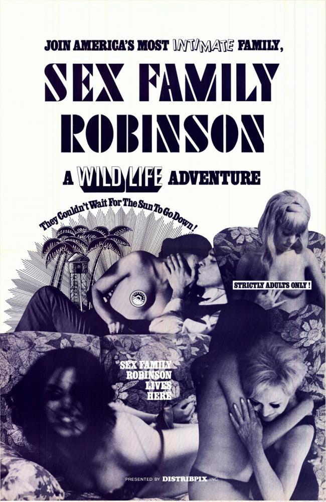 Plakat promujacy film porno Sex Family Robinson