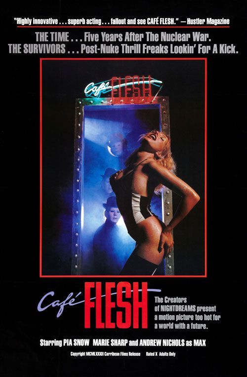 plakat promujacy postapokaliptyczny film porno Cafe Flesh