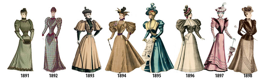 16 Jak zmieniały się trendy w modzie damskiej od 1784 do 1970 roku?