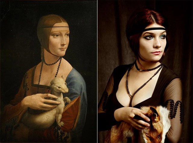 damaermellino Sceny z klasycznych obrazów versus rzeczywistość