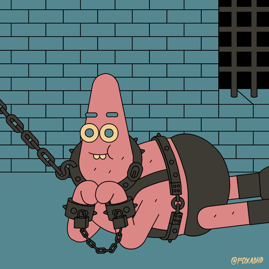 Patrick ze Spongebob'a w stroju bdsmowym 