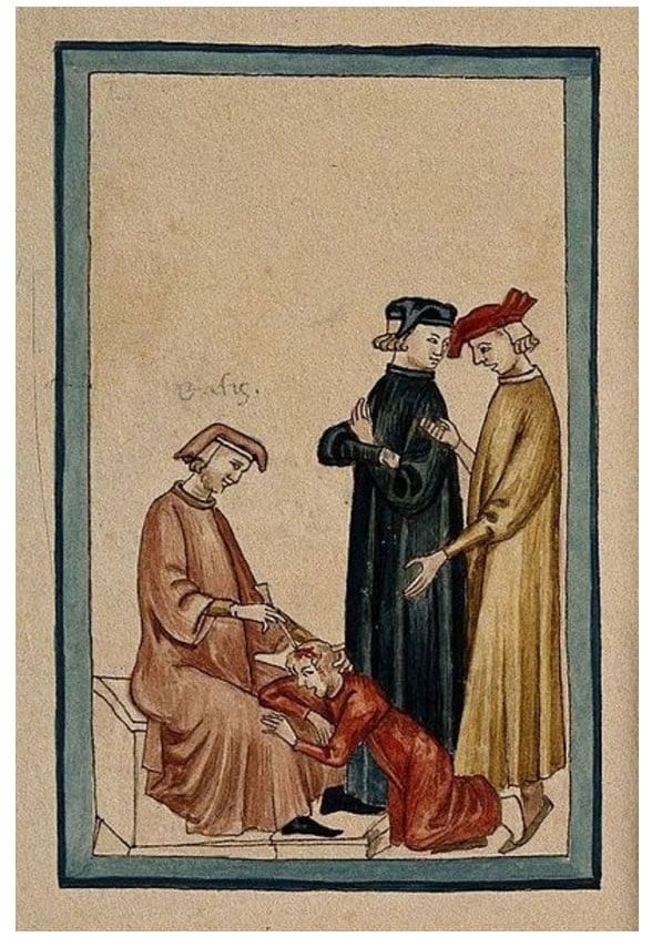 medieval doctor 8 Średniowieczne obrazki, które wprawiają w zakłopotanie