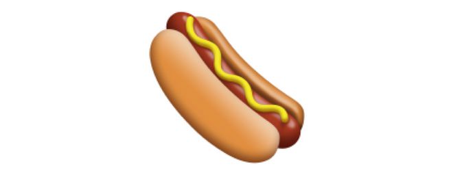 Emoji hotdoga w sekstingu