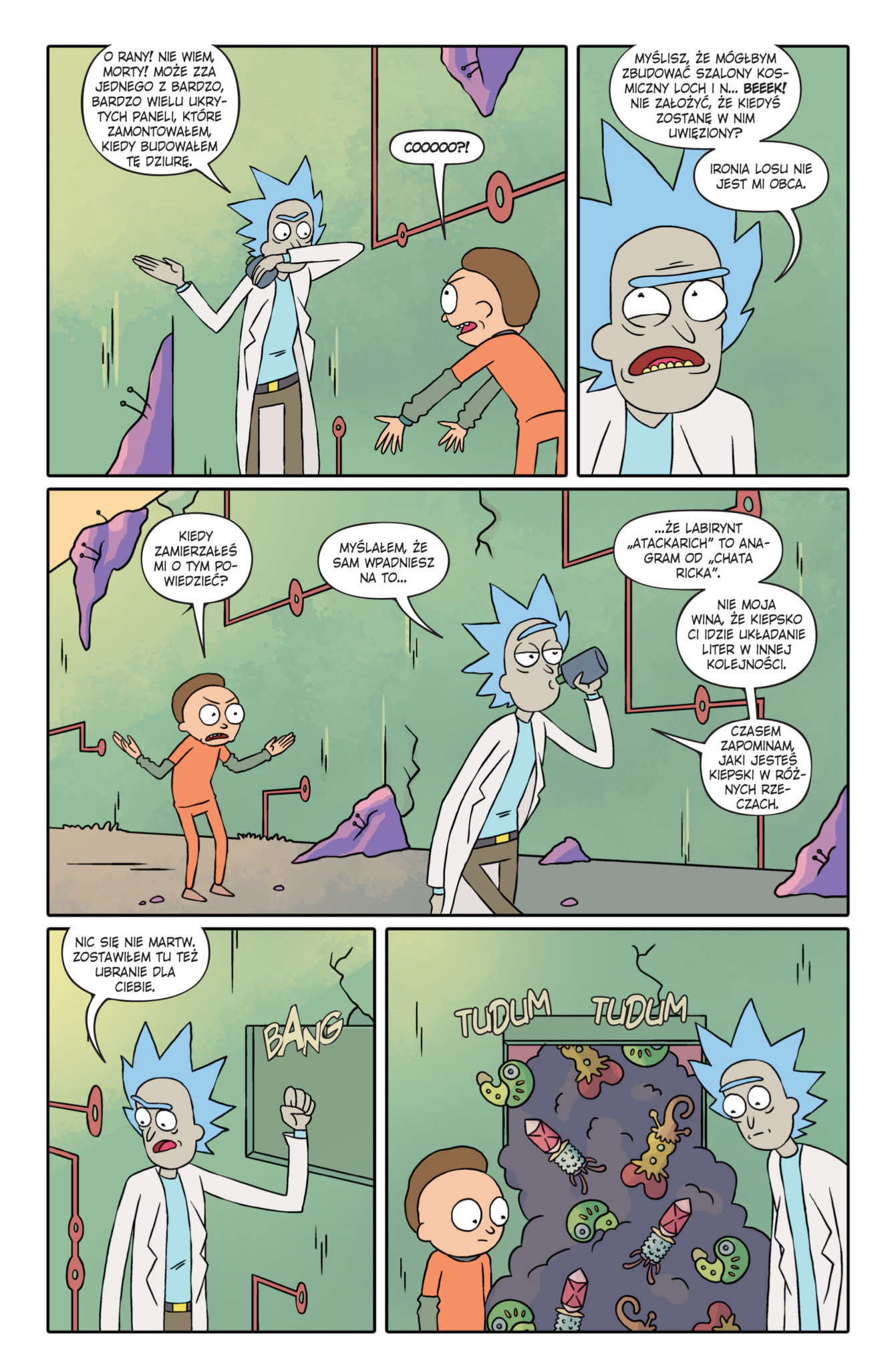 Fragment komiksu Rick i Morty