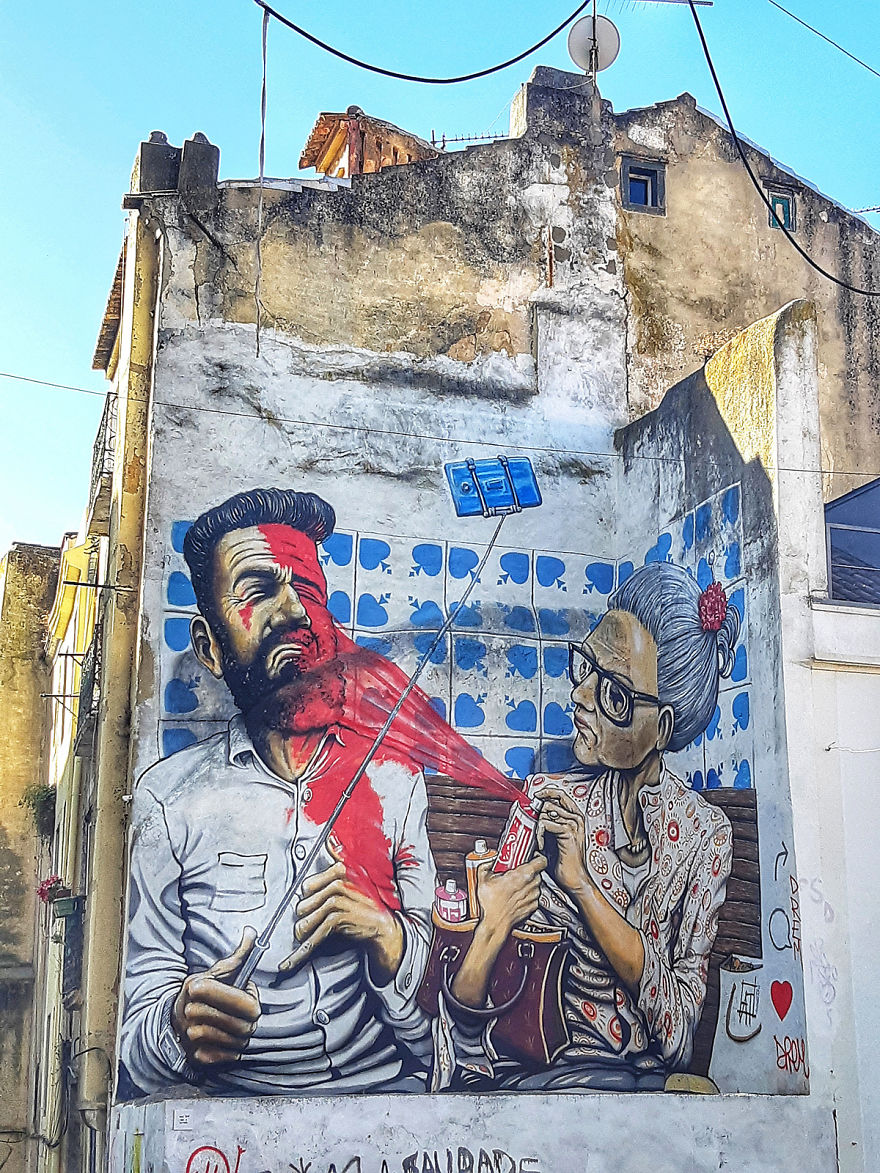Lisbons embracement of urban art 5bc3a14671bc2 jpeg 880 1 Rząd w Lizbonie wyraził zgodę na tworzenie murali, a oto efekty tej decyzji