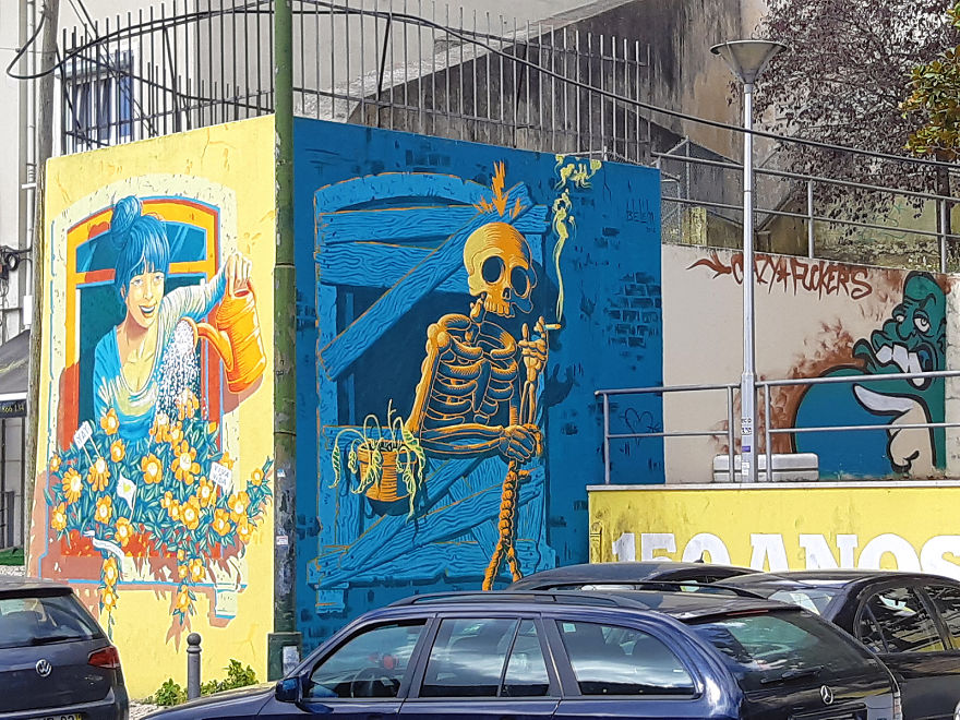 Lisbons embracement of urban art 5bc3a19b5c848 880 Rząd w Lizbonie wyraził zgodę na tworzenie murali, a oto efekty tej decyzji
