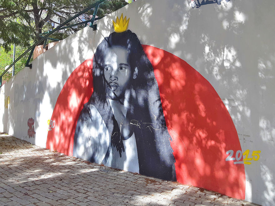 Mural na ulicy Lizbony