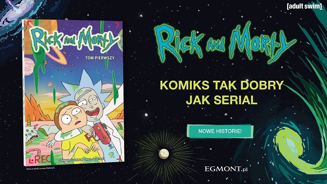 Plakat o komiksie Rick i Morty