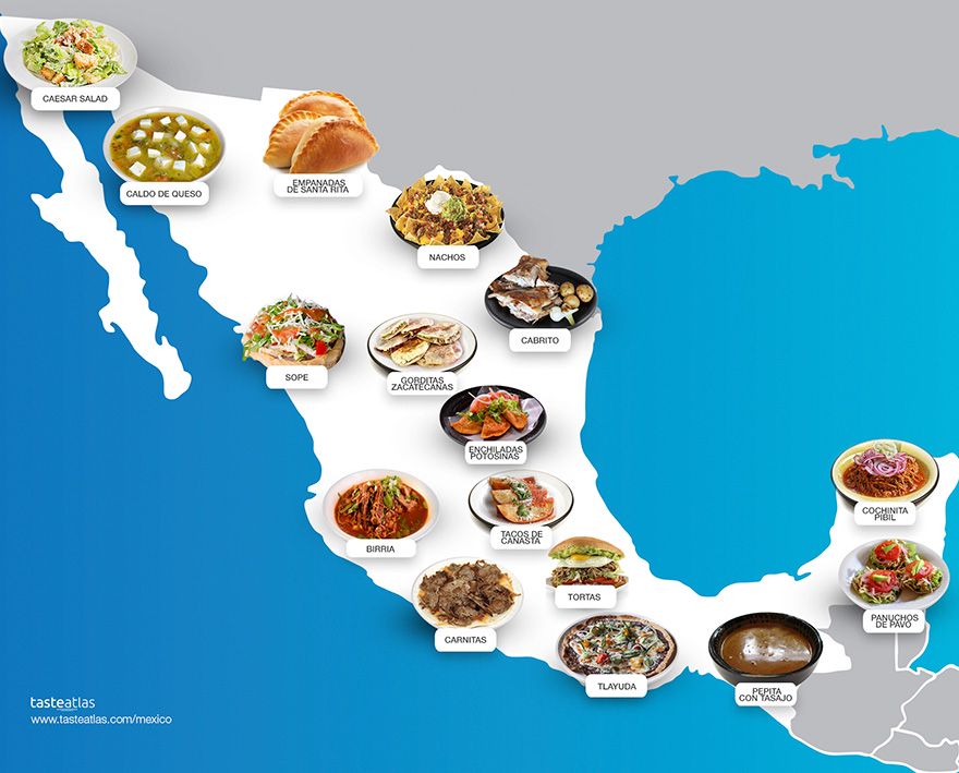 30 Mouthwatering Maps That Show What People Eat Around The World 5bc5d3142d4e4 880 TasteAtlas: 30 map, które pozwolą wam odkryć flagowe dania z całego świata