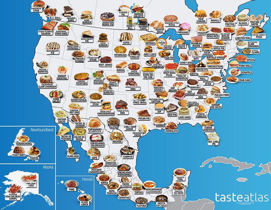 30 Mouthwatering Maps That Show What People Eat Around The World 5bc5d315e37d0 880 TasteAtlas: 30 map, które pozwolą wam odkryć flagowe dania z całego świata