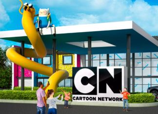 Wizualizacja przedstawiająca hotel Cartoon Network