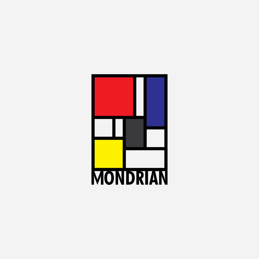piet mondrian logo 1152x1152 5bff1c6a10b2e png 880 Seria grafik odpowiadająca na pytanie: Jak wyglądałyby logotypy słynnych artystów?