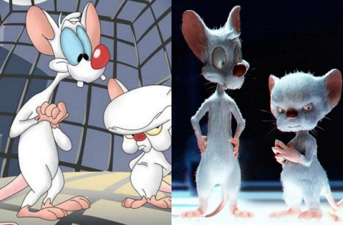 Dwie myszy w wersji rysunkowej i 3d