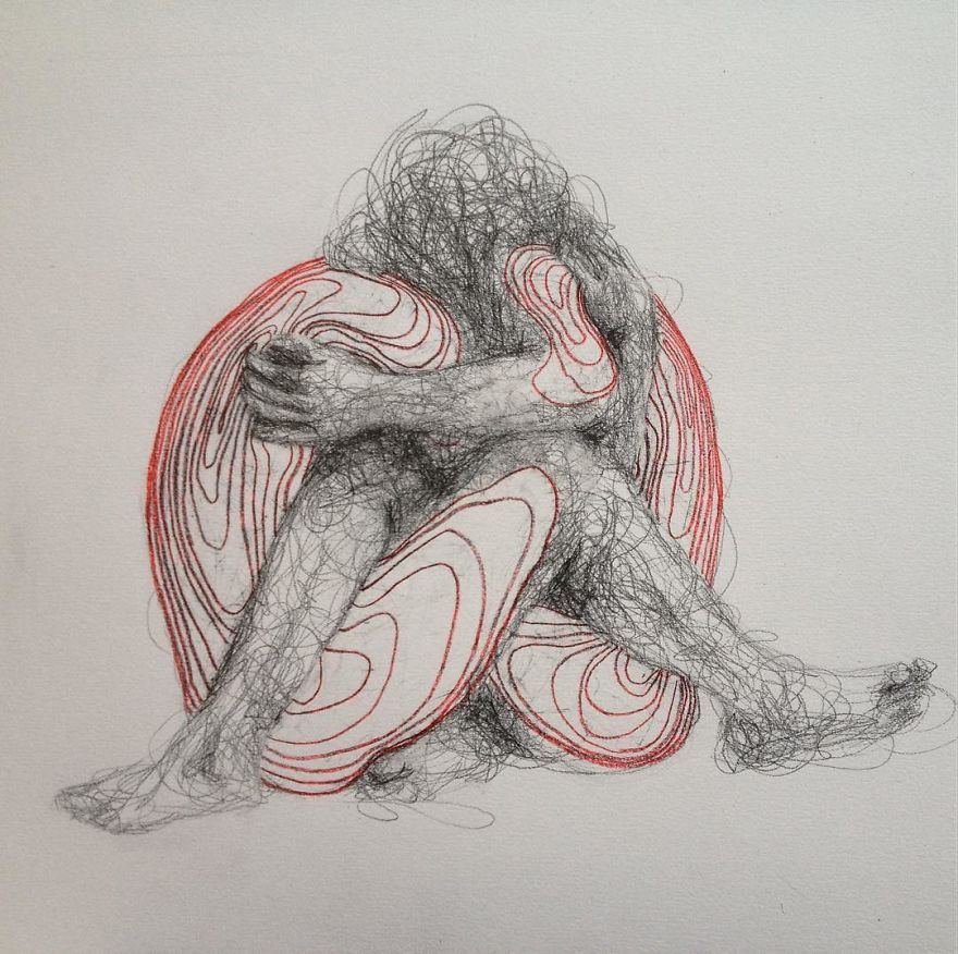 30 Artystka w 30 ilustracjach pokazuje powolny i bolesny proces pękającego serca