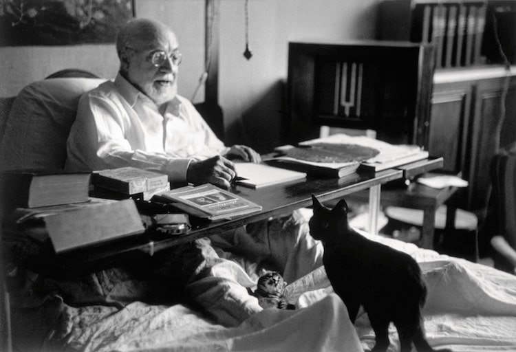 Henri Matisse Kultowi artyści ze swoimi kotami. Wyjątkowa seria zdjęć z Warholem, Kahlo i Picasso