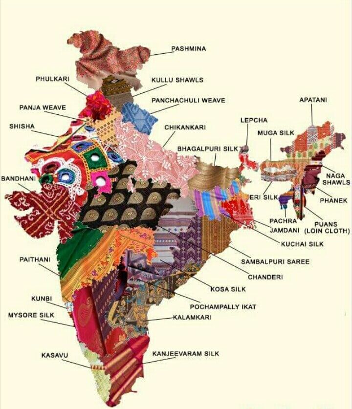 Mapa pakistanu z tkaninami