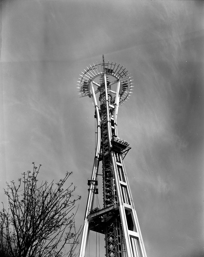 13 Space Needle In Seattle Washington 20 zdjęć kultowych obiektów, gdy były jeszcze w trakcie budowy