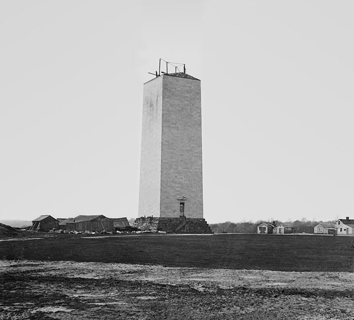 18 Washington Monument In In Washington D.c. U.s. 20 zdjęć kultowych obiektów, gdy były jeszcze w trakcie budowy