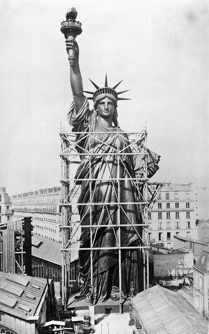 3 Statue Of Liberty In New York City U.S. 20 zdjęć kultowych obiektów, gdy były jeszcze w trakcie budowy