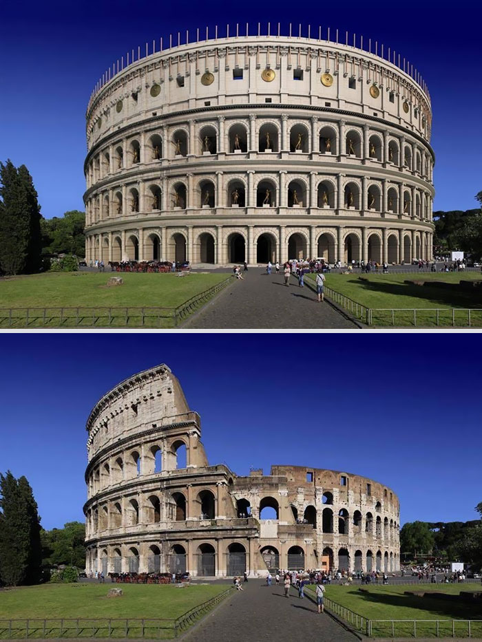 To samo miejsce w Rzymie 2000 lat temu i dzisiaj
