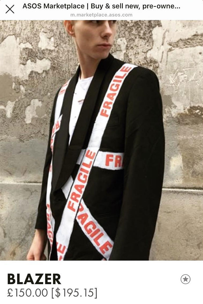 fake model tricks fashion week photographers london 5c8b5d611c558 700 Chłopak postanowił założyć najbardziej idiotyczny strój na London Fashion Week. Został uznany za celebrytę