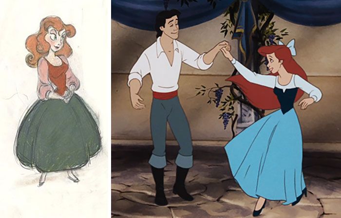 concept art sketches original compared disney characters 25 5c98a3069de92 700 18 oryginalnych szkiców przedstawiających klasyczne postacie Disneya