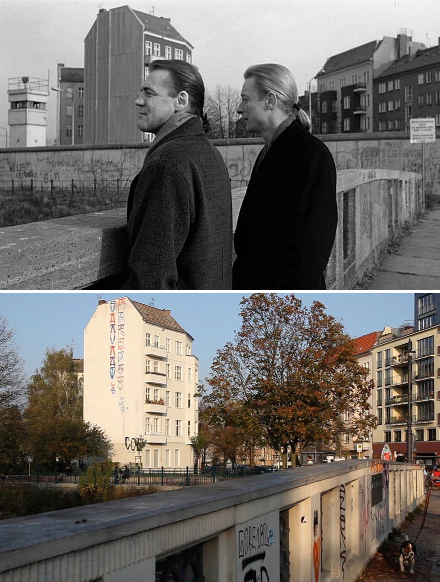 Wings Of Desire Bruno Ganz And Otto Sander 1987 2017 25 zdjęć pokazujących, jak zmienił się Berlin na przestrzeni lat