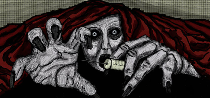drawings inspired by sleep paralysis hallucinations 50 5c74ff4300dc2 700 Ilustracje ukazujące horror, jaki przeżywa osoba doświadczająca paraliżu sennego