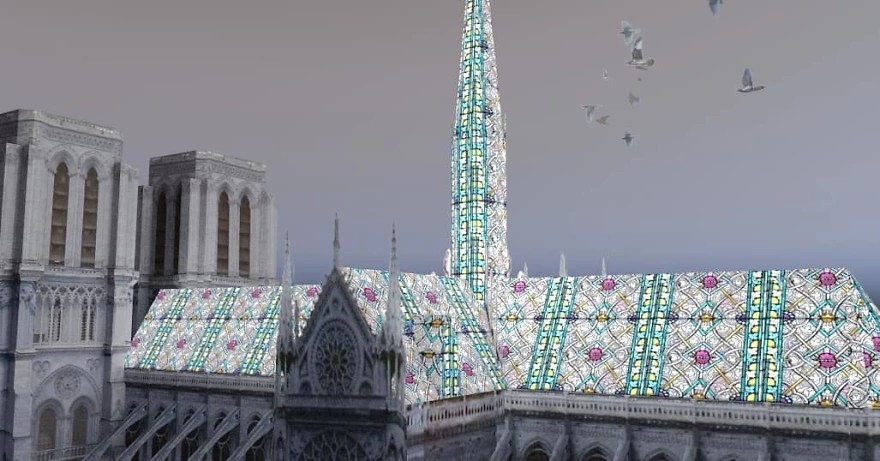 Bw8 mzFN4s png 880 13 architektów pokazało, jak może wyglądać katedra Notre Dame po odbudowie