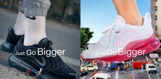 Czarny i różowy but Nike z napisem Just Go bigger